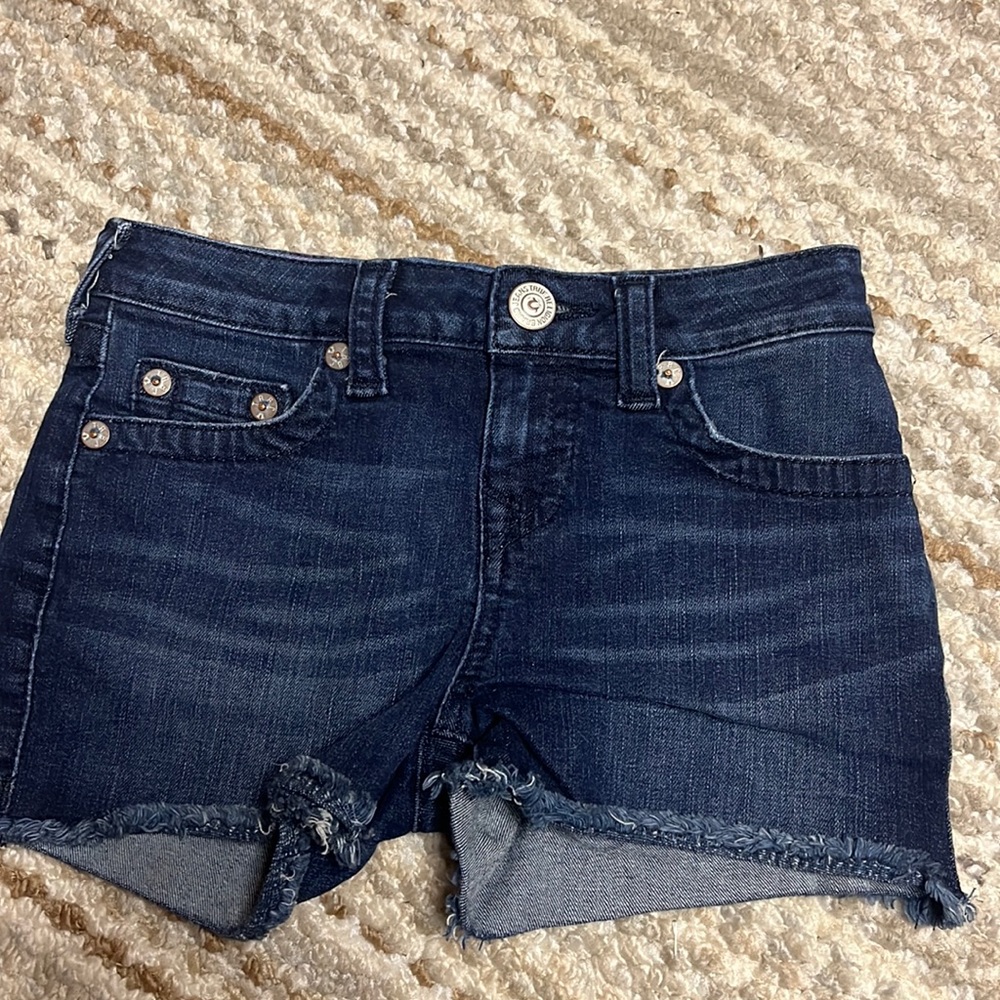 True Religion Joey Shorts Girls Denim Blue Size 10 Cut Off